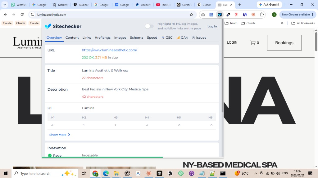 Typical brochure site overview